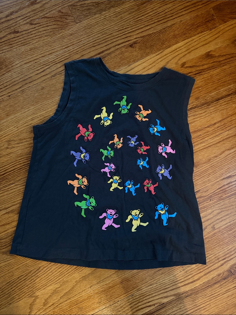 Grateful Dead Sleeveless Tee with Colorful Dancing Bears